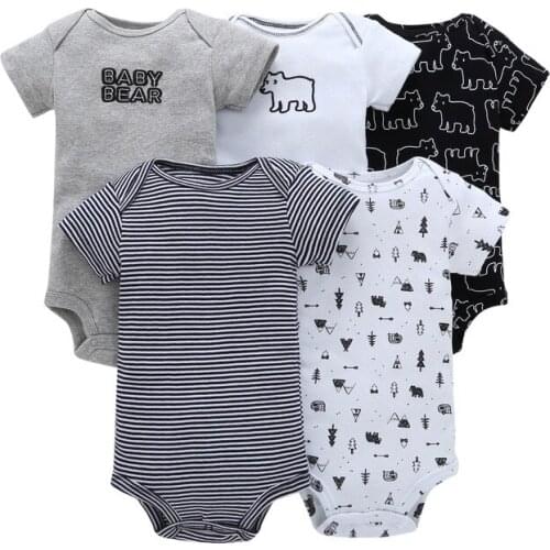 5 Pcs/Lot High Quality Baby clothes Character Short Clothing Set Newborn bodysuits & one-piece 2018 Summer Body Baby Bodysuits