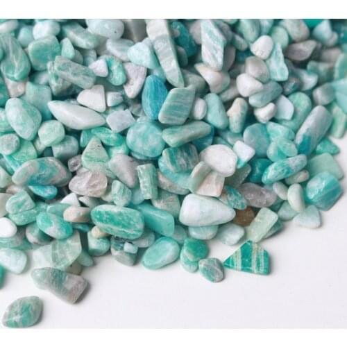 500g Natural Amazonite Crystal Gravel Polished Healing Decorative Stone