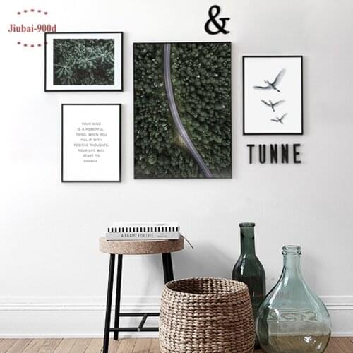 900D Nordic Forest Posters And Prints Wall Art Canvas Painting Wall Pictures For Living Room Flower Picture Decoration NOR047