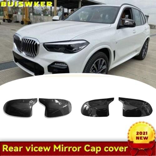 Auto Car Rear View Side Mirror Cover Trim for BMW F25 X3 F26 X4 F15 X5 F16 X6 14-18 Carbon Fiber Style
