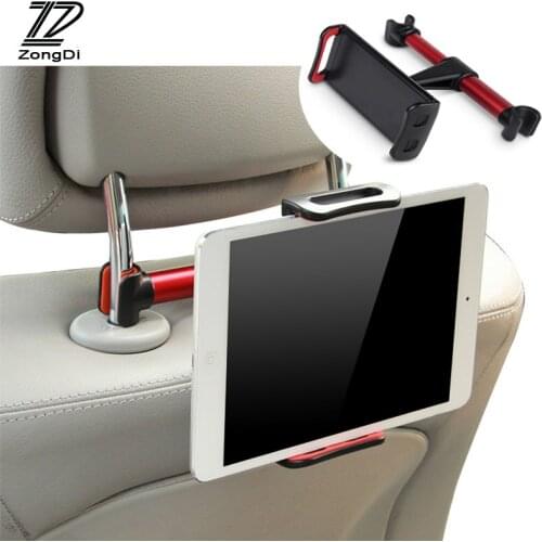 ZD Car Back Seat Headrest Mount Bracket For iPad Tablet PC For Renault Megane 2 Captur Mitsubishi ASX Jeep Wrangler Peugeot 207