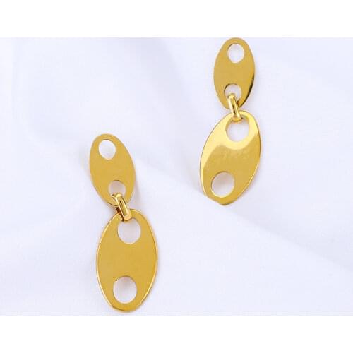 Женские золотые серьги Cleanflower China At AliExpress