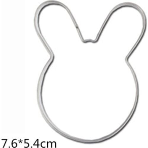 Bunny Rabbit Shape Fondant Cake Stencil Kitchen Cupcake Decoration Template Mold Cookie Coffee Stencil Mold Baking
