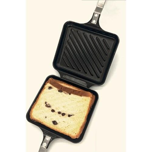 Hot Non-stick Pan Thickened Omelet Pan Household Double-sided Heating Toast Bread Sandwich Frying Pot Breakfast Maker Cookware