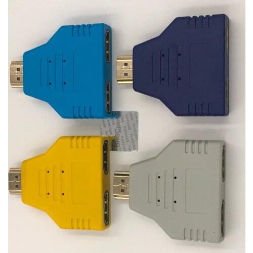 HDTV Splitter Male to Dual Female Adapter Gold Plated HDMI-Compatible 1.4 Joiner Connector Y Splitter Converter 1080p