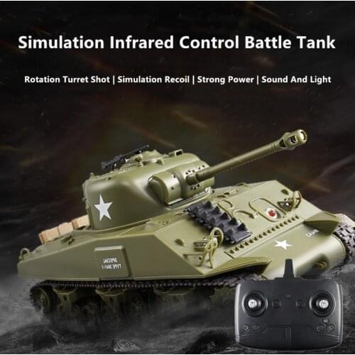 Infrared RC Battle Tank All Round Driving 320 Degree Rotation Turret Shot Simulate Recoil Sound And Searchlight Multiplayer Tank
