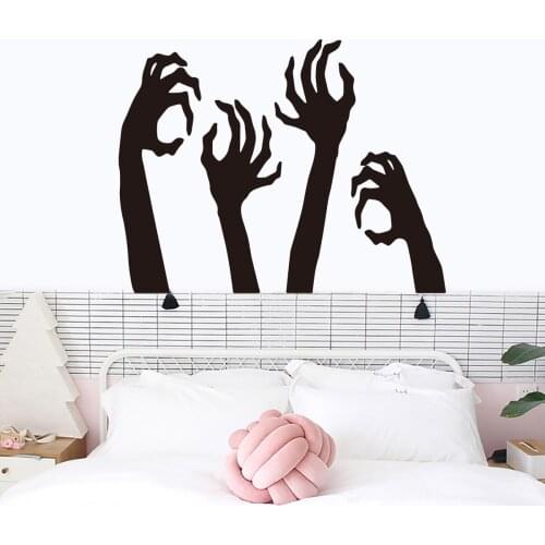Horror Ghost Hand Halloween Creative Wall Stickers Living Room Bedroom Decoration Wall Stickers Wallpaper Self-Adhesive