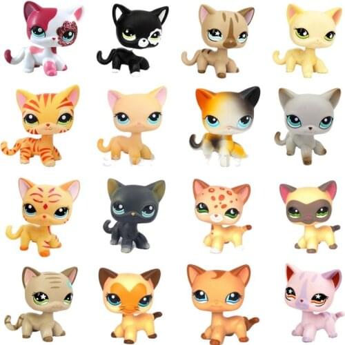 LPS CAT pet shop cute toys cat standing black orange tabby animal dog dachshund cocker spaniel collie Great Dane toys