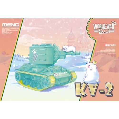 MENG WWP-004 Cute Su KV-2 Heavy Tank Glue-Free Color Separation Bear Painting