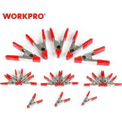 WORKPRO 20PCS/Lot Steel Spring Clamp Set Wood Working Tool 15pcs 19mm Clamps + 5pcs 25mm Clamps for Woodworking Free Shipping