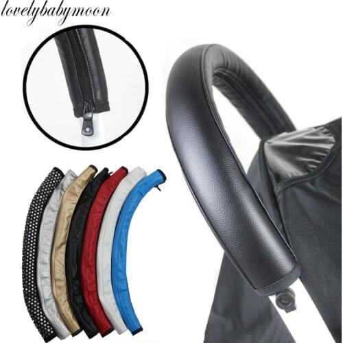 New Baby Pram Handle PU Leather Pushchair Stroller Armrest Case Protective Cover For babyyoya yoya Pram Stroller Accessories