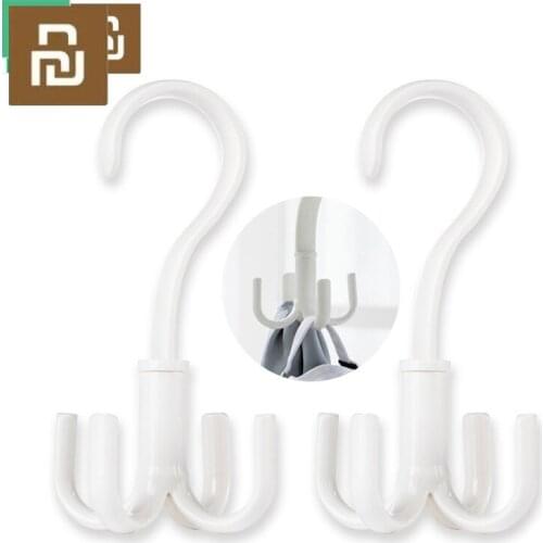 2Pcs/Set Original Xiaomi Mijia Hooks 360 Degree Rotating Hook Four Claw Paws Hooks Multi-Function Wet Dry Hanger Hooks