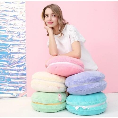 Macaron cushion macaroon round white red yellow blue green Cookies pillow macaron gift cushion ICHIGO MILK