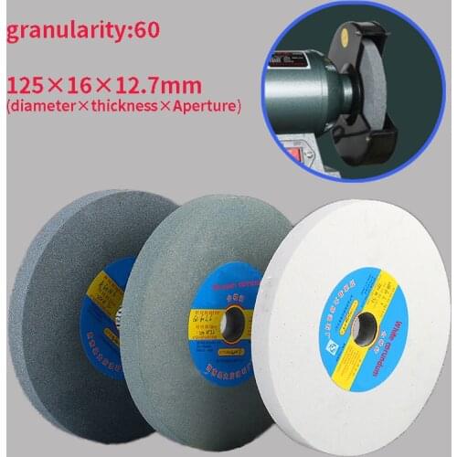 125*16*12.7mm 5" Grinding Wheel Resistant Disc White/Brown/Green Corundum PolishingMachine Polishing Abrasive Tools
