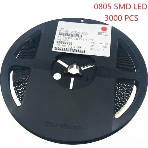 Full Reel 1206 0805 0603 0402 LED Diode Assortment SMD LED Diode Kit Green/ RED / White / Blue / Yellow/Orange light-emitting