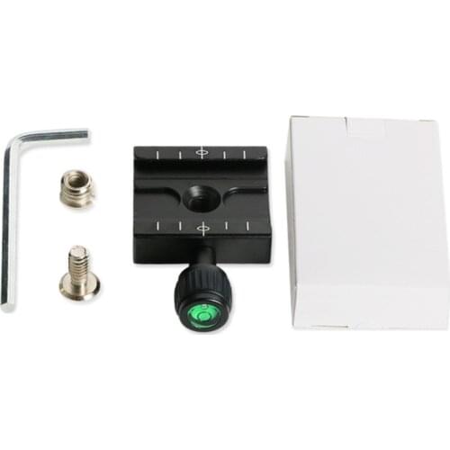QR-50 50mm Quick Release Plate Clamp Adapter with Built-in 3 Bubble Levels for Arca Swiss RRS Wimberley Tripod Ball Head