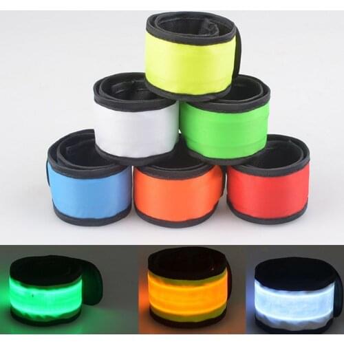 Adjustable LED Flashing Wrist Band Bracelet Arm Belt Light Up Glow Dance Running Party Decor Luminous Glowing Bangle Neon Party