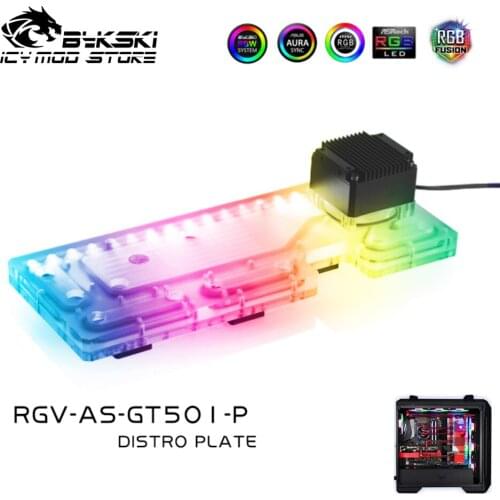 Bykski Waterway Board Reservoir Liquidcooling System Water Tank Acrylic Tranperant for AUSU TUF GAMING GT501 RGV-AS-GT501-P
