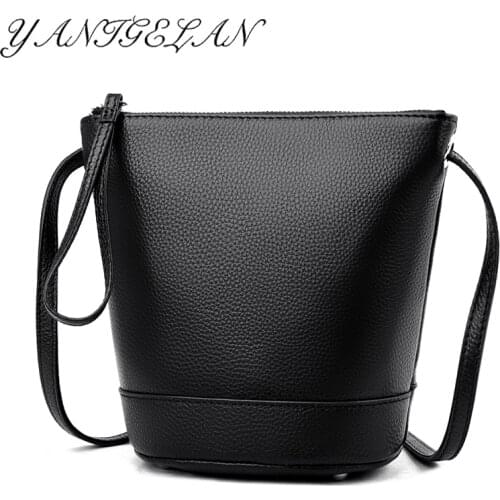Luxurious Brand Women Handbag High-quality Cowhide Tote Bag Designer Shoulder Pack Fashion Bucket Cell Phone Pouch Female Bolsas