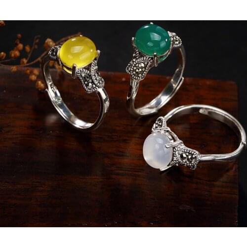 Silver Restoring Ancient Ways Is Yellow And Green Chalcedony Mosaic Ms Mark Sunriser Wholesale High-grade Ring Opening