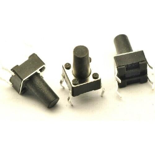 100pcs Tact Switches Tactile Switch Microswitch Push button 6x6x10