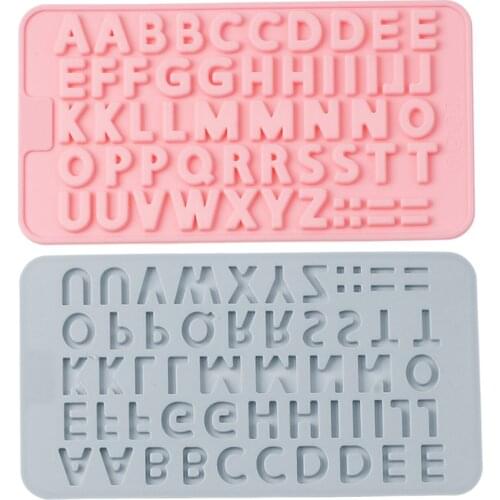 Silicone Molds Small Alphabet Letter Non Stick Candle Chocolate Ice Fondant Decoration Confectionery Soap Baking Mould Supplies
