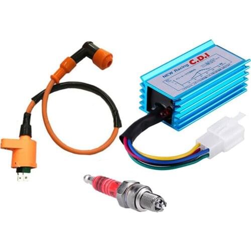 High Performance 5 Pin Racing Ignition Coil Spark Plug A7TC CDI for GY6 50CC 70CC 110 ATV Go Kart Moped Quad Pit Dirt Bike