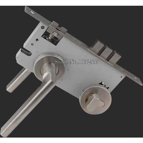 1PCS 304 Stainless Steel Tube Wells Lock Entrance/Privcy/Passage Fire Invisible Door Lock Security Door Lock