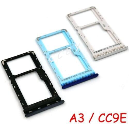 10pcs For Xiaomi Mi A3 / CC9E Sim Card Tray Slot Holder Socket Replacement Parts