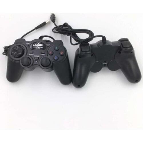 2 pcs Wired USB Game Controller For PC Computer Laptop Joystick Gamepad With Vibration
