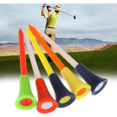20pcs Golf Tools 83mm Multicolor Plastic Golf Tees Rubber Cushion T7K4 P3P4