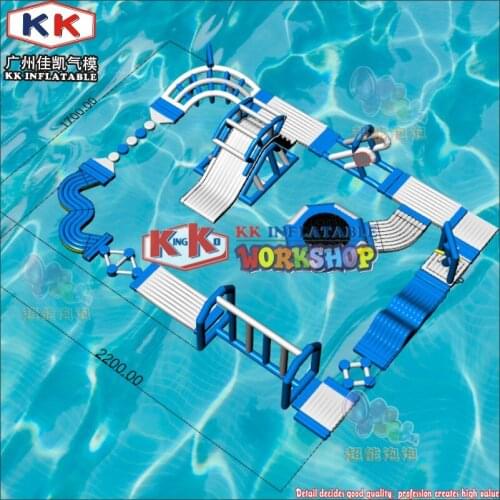 2021 Hot Open Water Park Slide Floating Pool For Play Equipments Game New Inflatable Waterpark