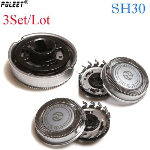 Poleet 3pcs Shaver heads SH30 Replacement for Philips Razor Blade SH50 S510 S511 S512 S520 S530 S531 S538 S551 shaving head