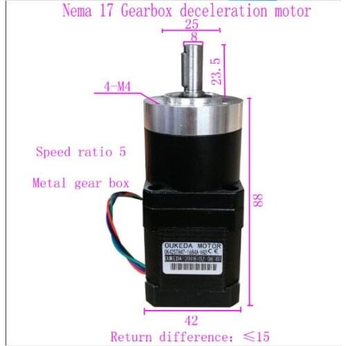 42 planetary reducer speed ratio 542 gear box reducer Nemna17 precision reducer motor