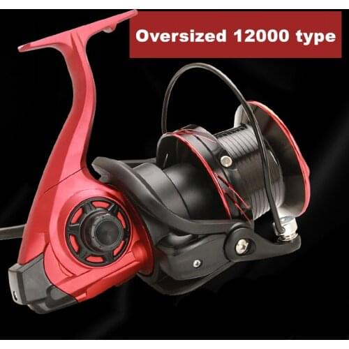 9000s 10000s 12000s Spinning Reel 30KG Max Drag 4.0:1 Gear Ratio Freshwater Saltwater Rock Fishing Coil Trolling Wheel Reservoir