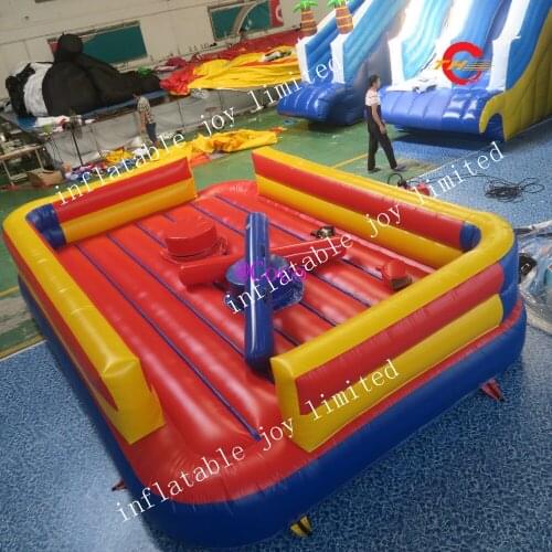 Free shipping to door! 6x4m giant inflatable boxing joust game, commercial inflatable wrestling sport game for kids n adults