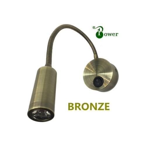 12V 24V 3W BRONZE CABIN LED READING LIGHT