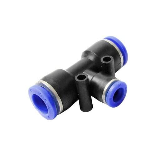 12mm to 8mm Push in Fittings Quick Unequal Union Tee Connectors