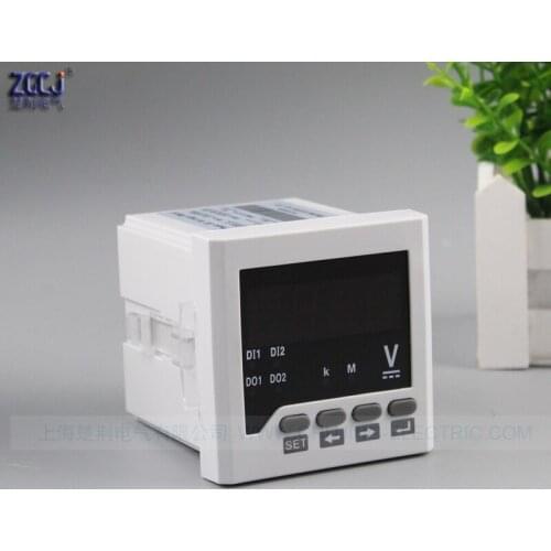 DC 0-450V digital DC voltage panel meter with analog output AC/DC 85-265V voltmeter with 0-20mA / 4-20mA DC / 0-10V /0-5V output