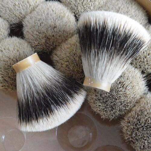 Dscosmetic 24mm 26mm fan shape two band badger hair shaving brush knots for shave brush