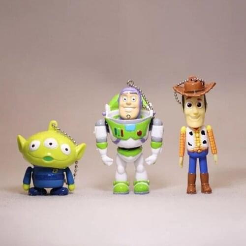 Disney Toy Story Woody Buzz Lightyea Green Aliens 4-7cm Action Figurine Collection Toys Model Pendant For children gifts