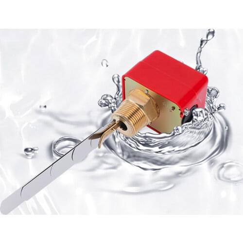 ELECALL 2pcs 3/4'' 220VAC Water/Paddle Flow Sensors Male Thread Flow Paddle Water Pump Flow Switch HFS-20