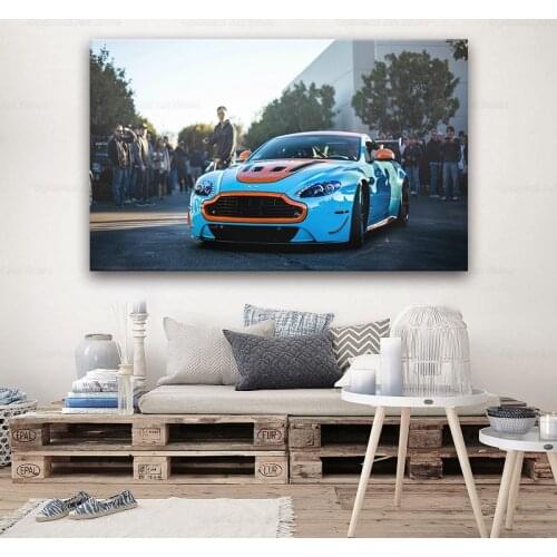 Vehicles Martin Vantage GT8 Supercar seascape Wall Art Posters and Prints Canvas Artwork Paintings for Living Room Decor