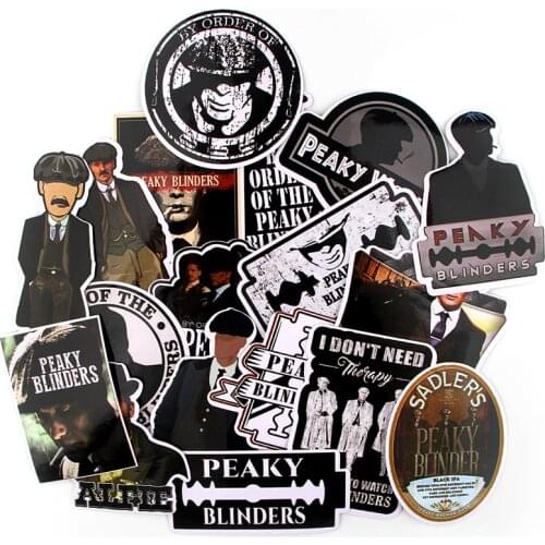 JF868 18 Pcs/set Peaky Blinders DIY Stickers Waterproof PVC Skateboard Luggage Motorcycle Guitar Kid Boy Stickers