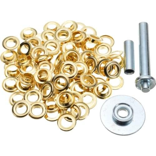 50 Sets Tarpaulin Tent Awning Groundsheet Eyelet Repair Kit Grommets Tarp Hole for Leathercraft Shoe Belt Clothes Accessories