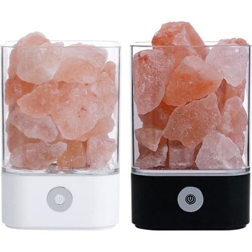 Salt Lamp USB Crystal Light Himalayan Salt Lamp Natural Remote Control Glow Sleep Night Light Indoor Warm Light Decor