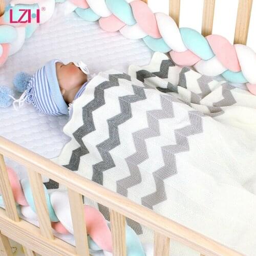 LZH 2021 Cute Childrens Blanket Knitting Quilts For Baby Warm Blankets 102*76Cm Baby Boys Quilt Autumn New Infant Girls Blanket