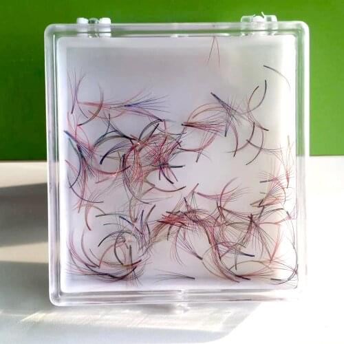300/500/1000 Fans Colored Russian Volume Bulk Eyelash Extension Heat Bonded 1 Bottle Premade Fans Small Jar Loose Lashes Fans