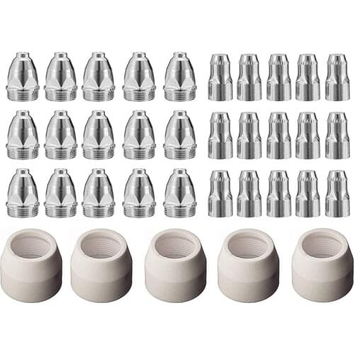 TOP P80 Plasma Electrode Tip Nozzle 1.5 100Amp Plasma Cutting Torch Consumables Accessory 35Pcs