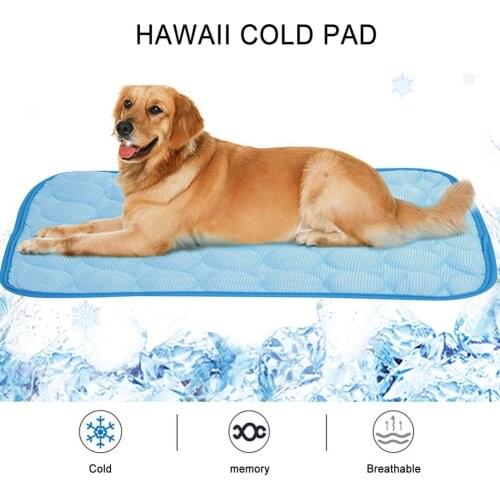 New Summer Dog Mat Pet Ice Pad Ice Silk Cool Pet Beds Sofa Cushion Folding Mat Cat Cool Pat for Puppy Cat